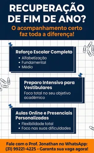 Aulas particulares de reforço 