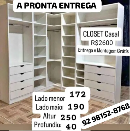Closet a pronta entrega esse modelo pronto só para entregar 