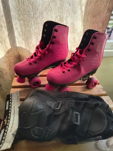 Patins quad rosa