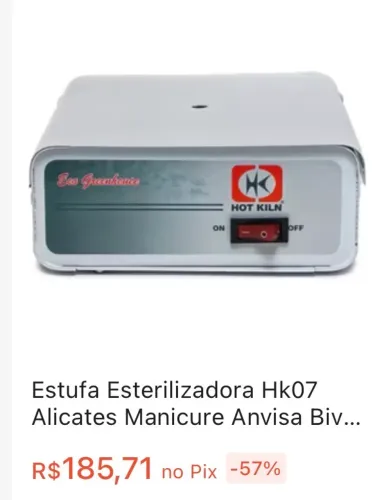 Estufa esterelizadora com Anvisa