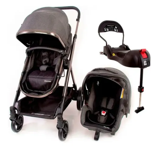 Carrinho de bebê com Moisés safety first discover trio