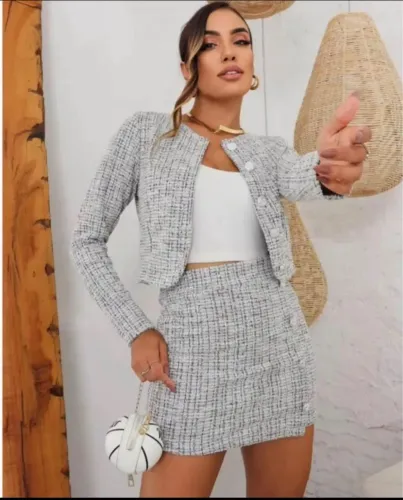 Conjunto Tweed Chic Parisiense - Tamanho M