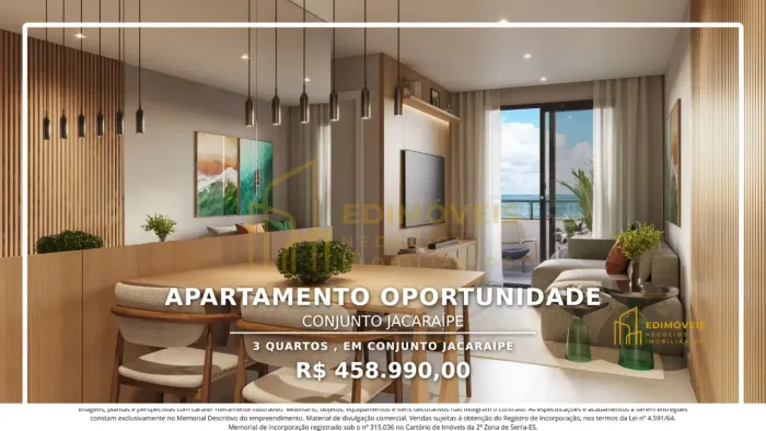 Venha conhecer seu novo lar em Conjunto Jacaraípe: apartamento de 3 quartos com suíte!