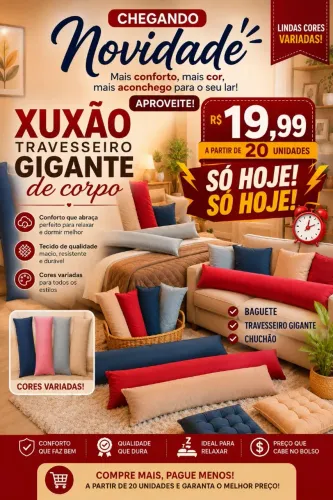 Travesseiro gigante de corpo
