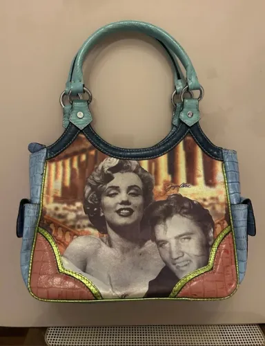 Bolsa saad jorge Alex vintage Marilyn Monroe e Elvis Presley