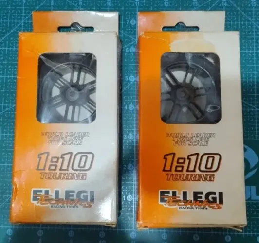 Jogo de rodas Ellegi Technics de espuma, para carro On Road em escala 1:10