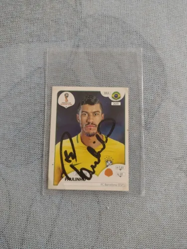 Figurinha Copa do Mundo 2018 Paulinho com assinatura  original 
