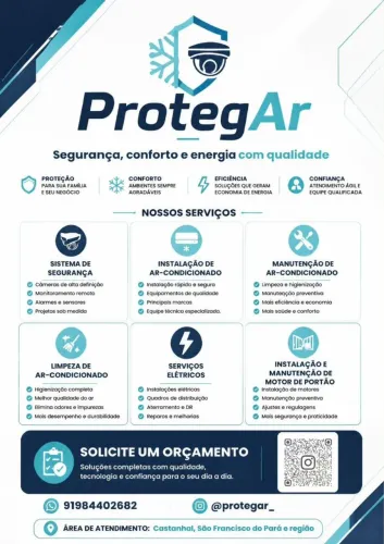 Instalações se ar condicionado, motor de portão e manutenção!