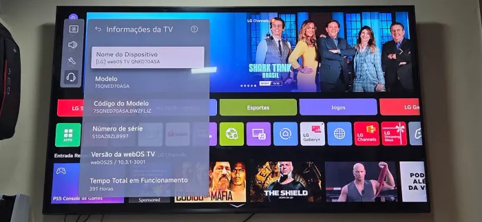 Tv LG QNED 75"