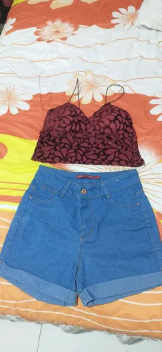 Crooped + Shorts tamanho P/ M