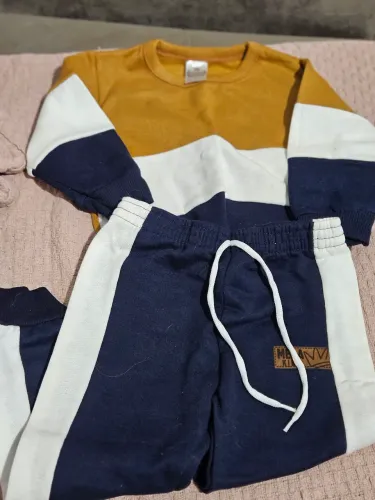Conjunto Moletom Peluciado Infantil Masculino Recortes - Caramelo