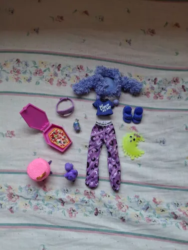 Lote de acessórios Monster High G3 Clawdeen Creepover Party