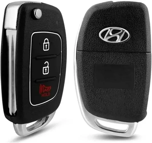 Chave canivete Hyundai HB20 Hb20S 3 botões com logomarca lâmina virgem