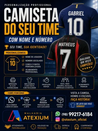 Personalização de camisa de time