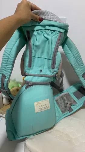 Canguru Ergonômico Aiebao 3 em 1 Verde 12 Posições Tecido Premium