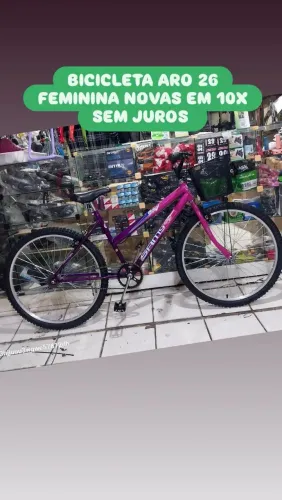 BICICLETA ARO 26 FEMININA SAMY NOVA EM 1OX SEM JUROS