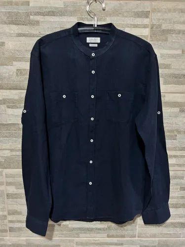 Camisa casual padre azul Zara XL