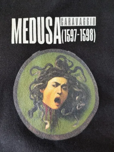 Moletom cropped Medusa de Caravaggio