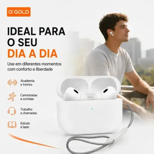 Fone de Ouvido Sem Fio Bluetooth A'Gold FN-BX3 In-ear Branco