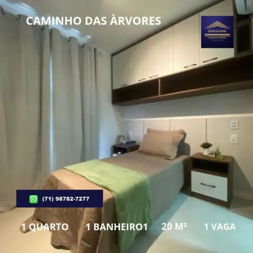 STUDIO 1 QUARTO, 20,40M² NO CAMINHO DAS ÁRVORES