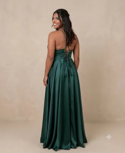 Vestido de festa de cetim