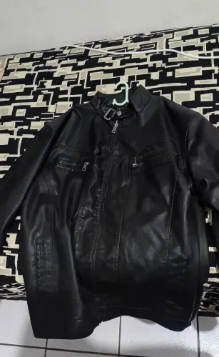 Jaqueta de couro/couvin masculina clássica