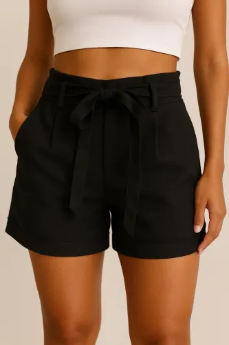 SHORT EM LINHO COM AMARRAÇÃO 
