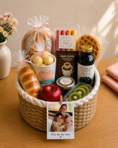 Cesta de Café da Manhã Dia das Mães