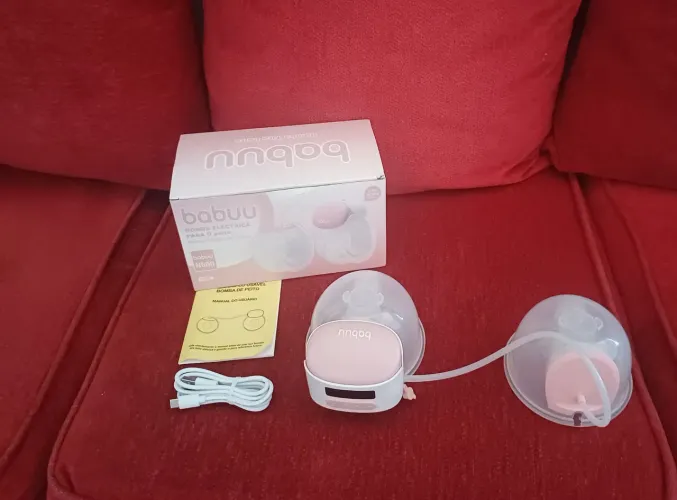 Bomba elétrica dupla de tirar leite materno babuu