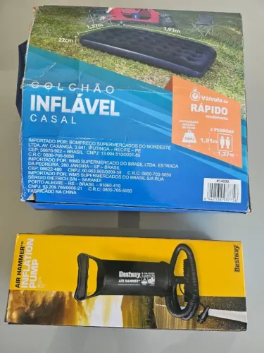 Colchão Inflável Casal + Bomba de Ar Bestway