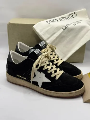 tenis golden goose ballstar preto camurça tam 40