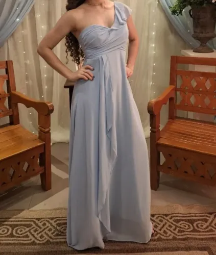 Vestido Longo Azul Serenity - Madrinha/Festa/Casamento