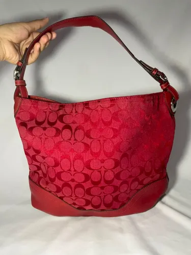 Bolsa coach vermelha vintage 