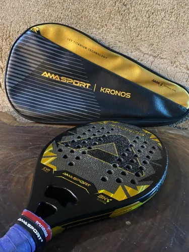 Raquete de beach tennis - AMASPORT Kronos 2024 gold edition
