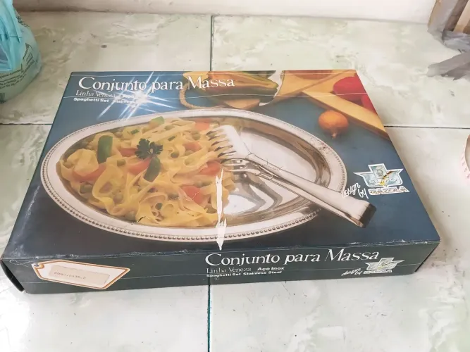 Conjunto para massa em aço inox