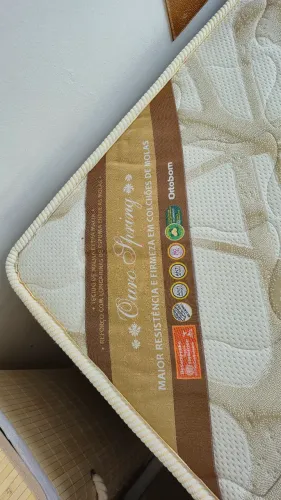 Conjunto Cama Box Casal Ortobom Ouro Spring + Base Sommier
