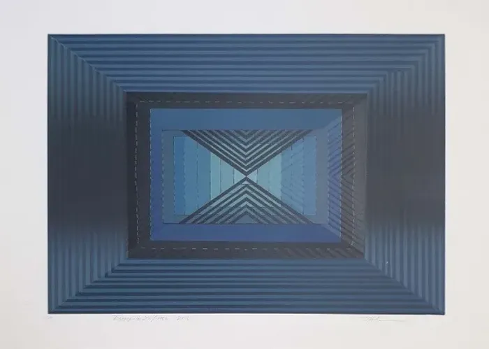 Yutaka Toyota, "Espaço In Yo" é uma serigrafia de 50x70cm, assinada a mão
