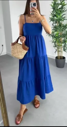 Vestido longo azul 
