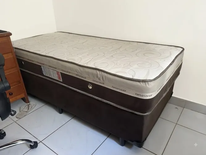 Colchão + Base de Cama Solteiro