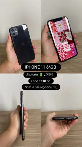 iPhone 11 Preto - 64GB - Estado de Novo