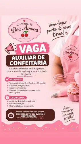 Auxiliar de confeitaria