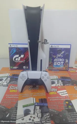 PS5 SLIM MÍDIA FÍSICA 1 TB,1 CONTROLE,2 JOGOS, GARANTIA 1 ANO, LOJA