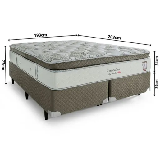 Cama Box King Imperatore Molas Ensacadas