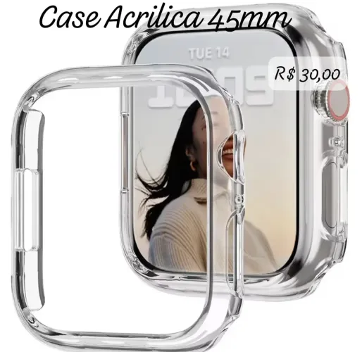 Case acrílica para smartwatch 45mm