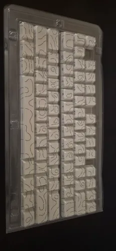 Keycaps topográficas Brancas