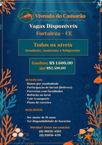 Vivenda do Camarão contrata