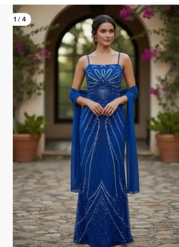 Vestido azul royal lindissimo 
