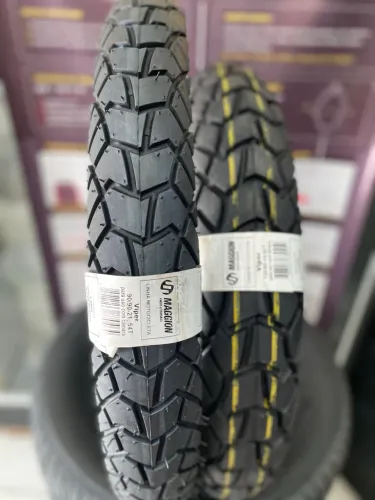 2 pneus 120/80/18 e 90/90/21 MAGGION (instalação grátis)