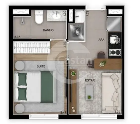 apartamento studio mooca próximo av. paes de barros