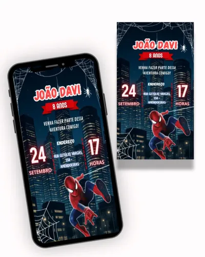 Convite Digital Homem Aranha